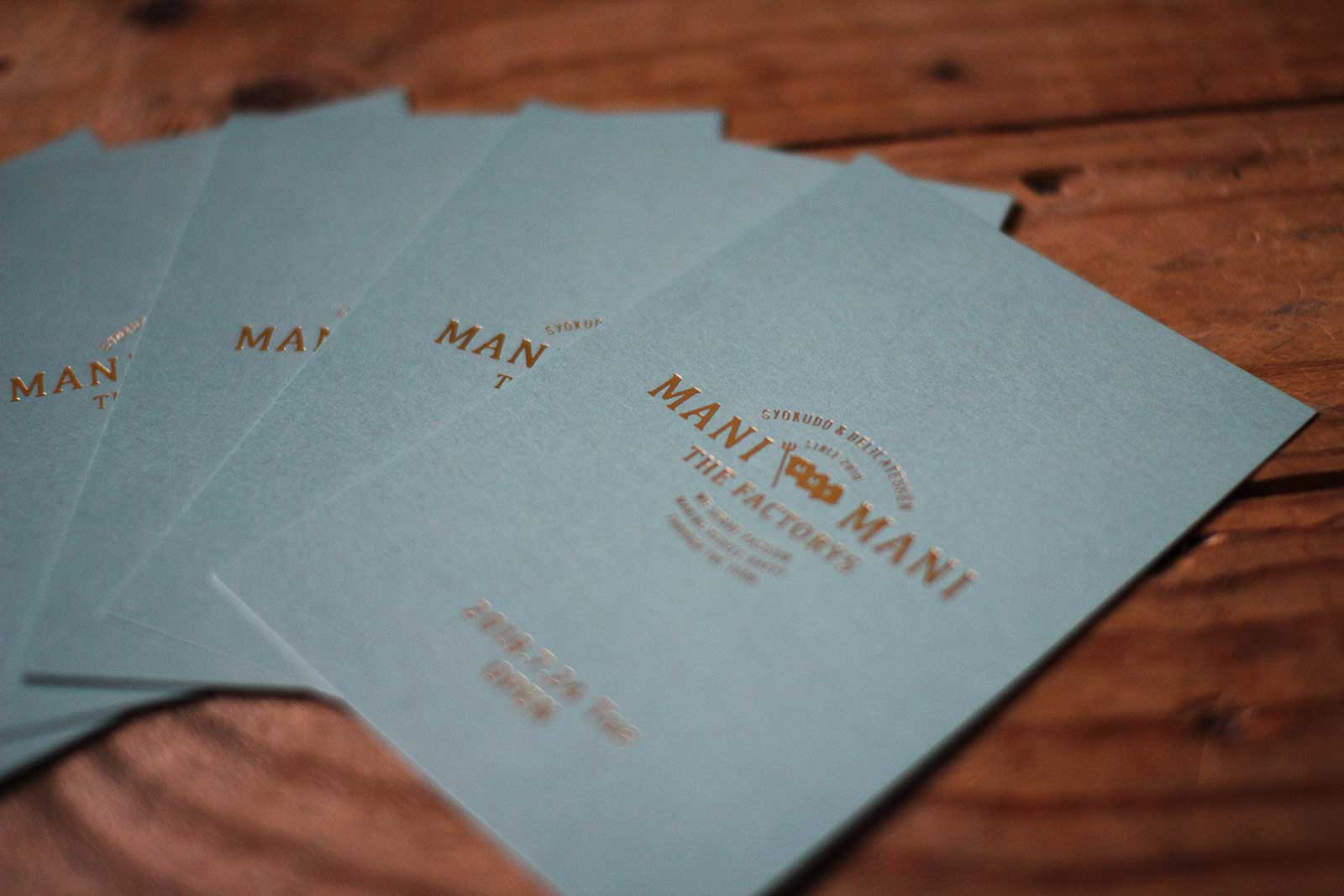 MANIMANI THE FACTORYSショップカード